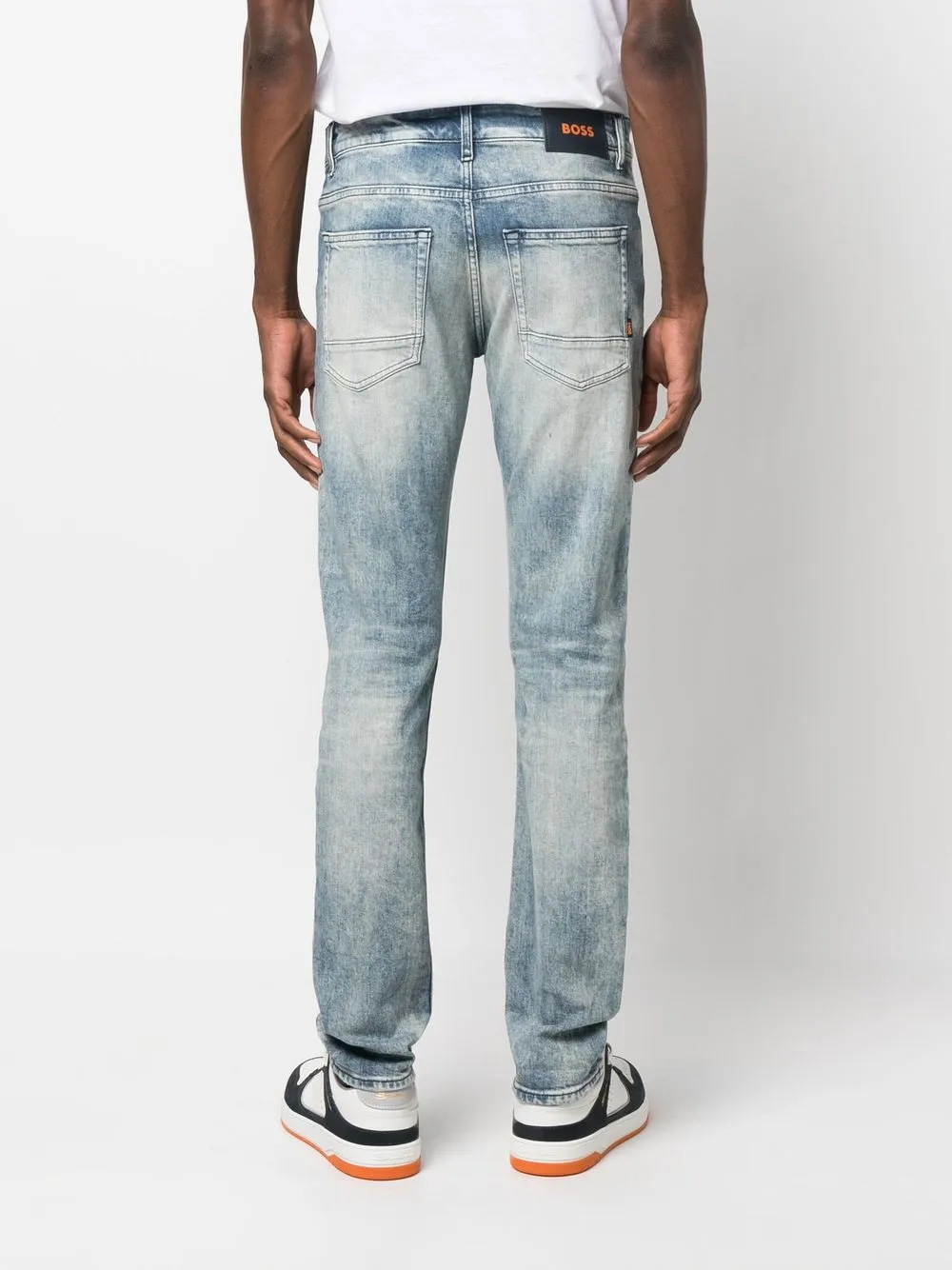 Hugo Boss Belt-loop Jeans In Blue