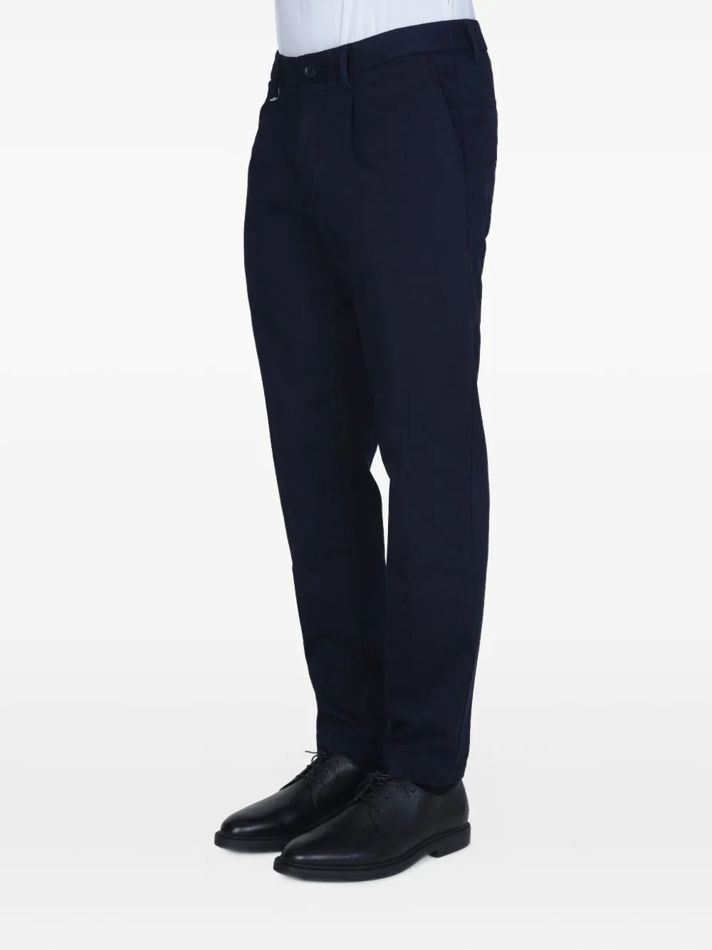 BOSS Broek met logopatch Blauw