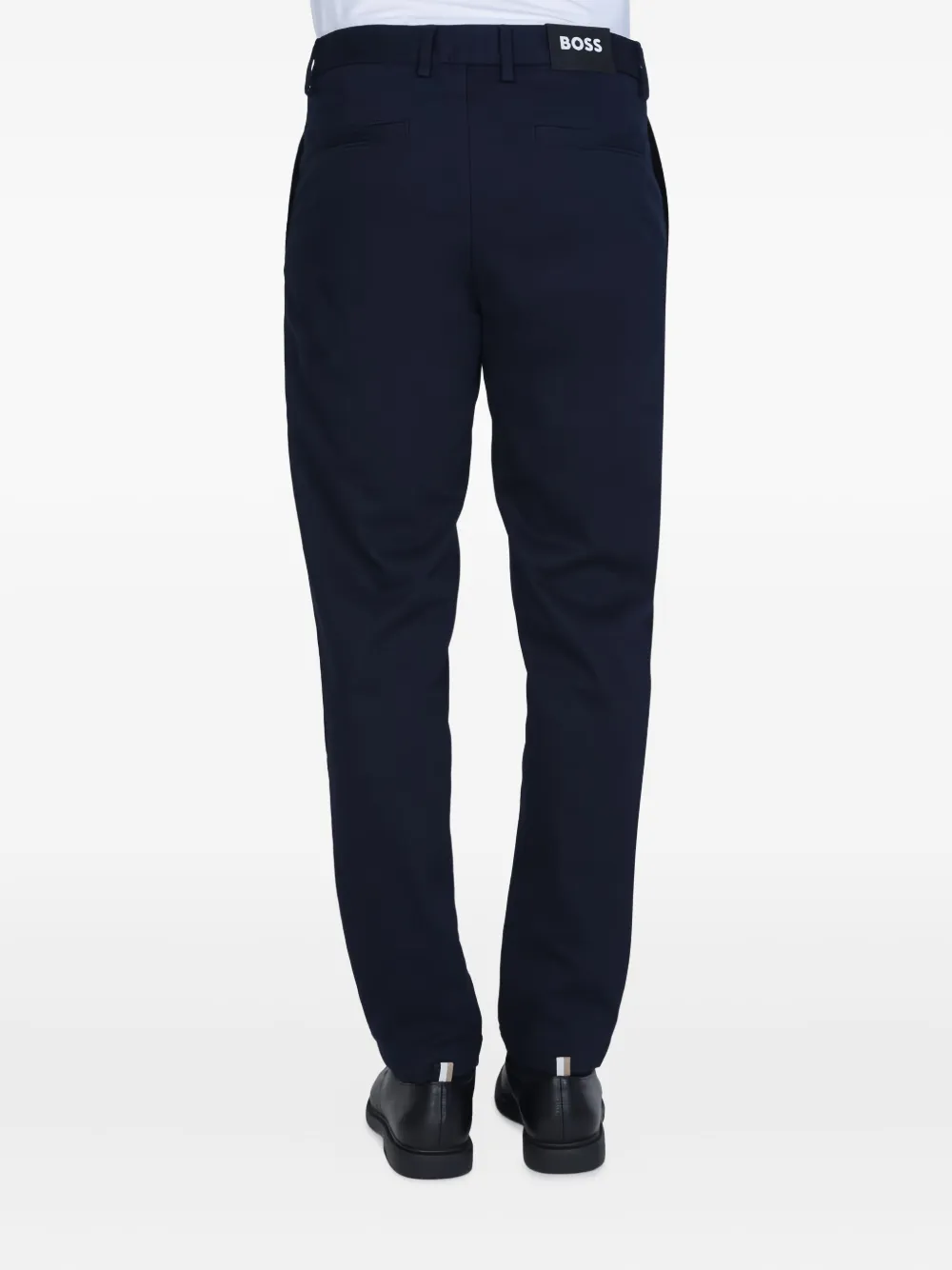BOSS Broek met logopatch Blauw