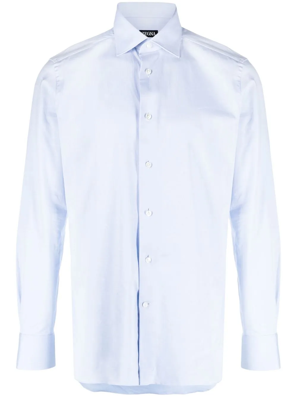 

Zegna camisa con cuello italiano - Azul