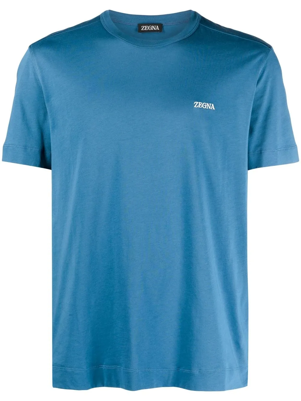 

Zegna logo-embroidered T-shirt - Blue