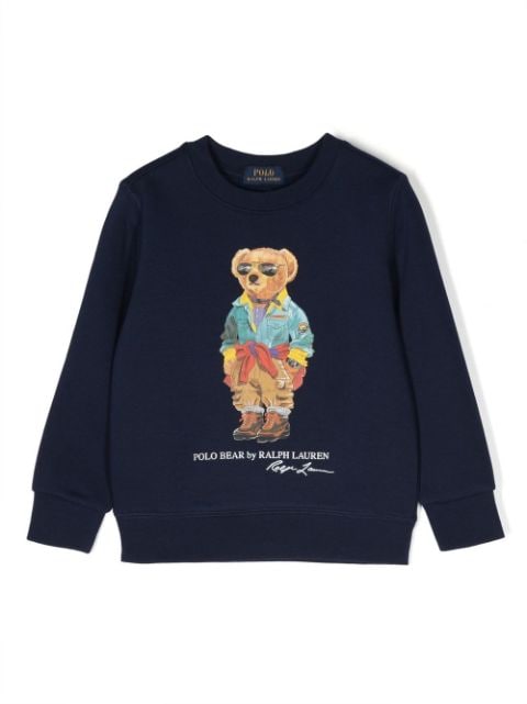 Bear-print sweatshirt 