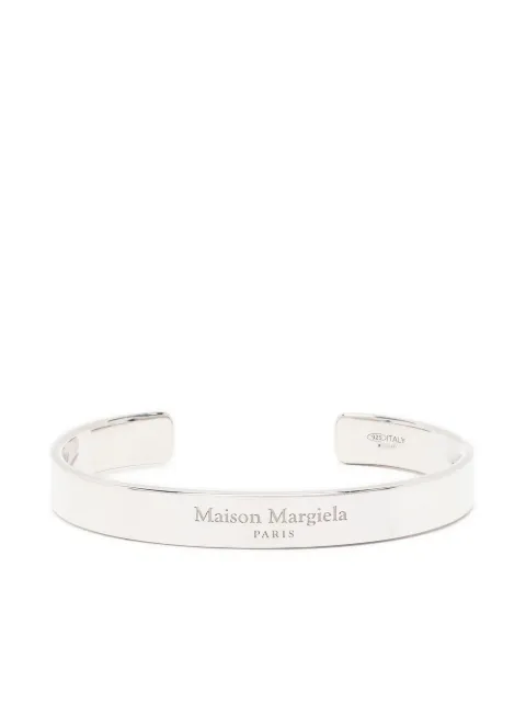 Maison Margiela - logo-engraved sterling-silver bracelet