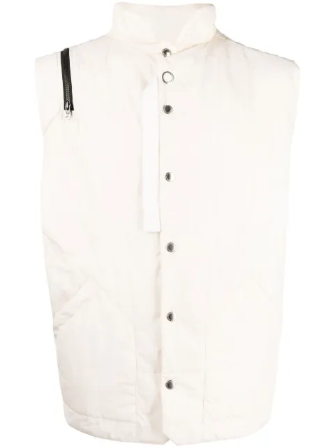 Takahiromiyashita The Soloist front press-stud fastening vest
