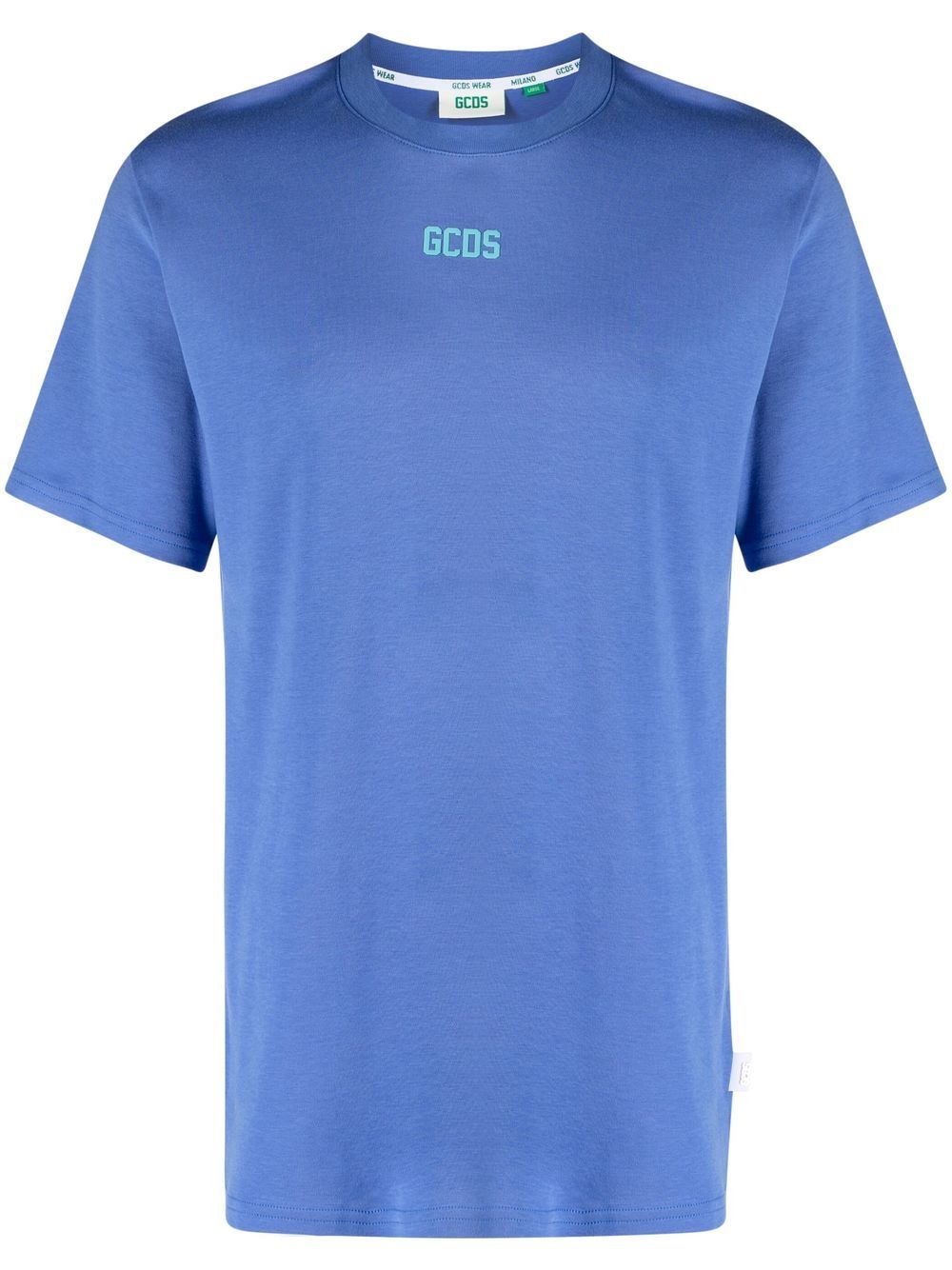 Gcds Logo-print Cotton T-shirt In Blau