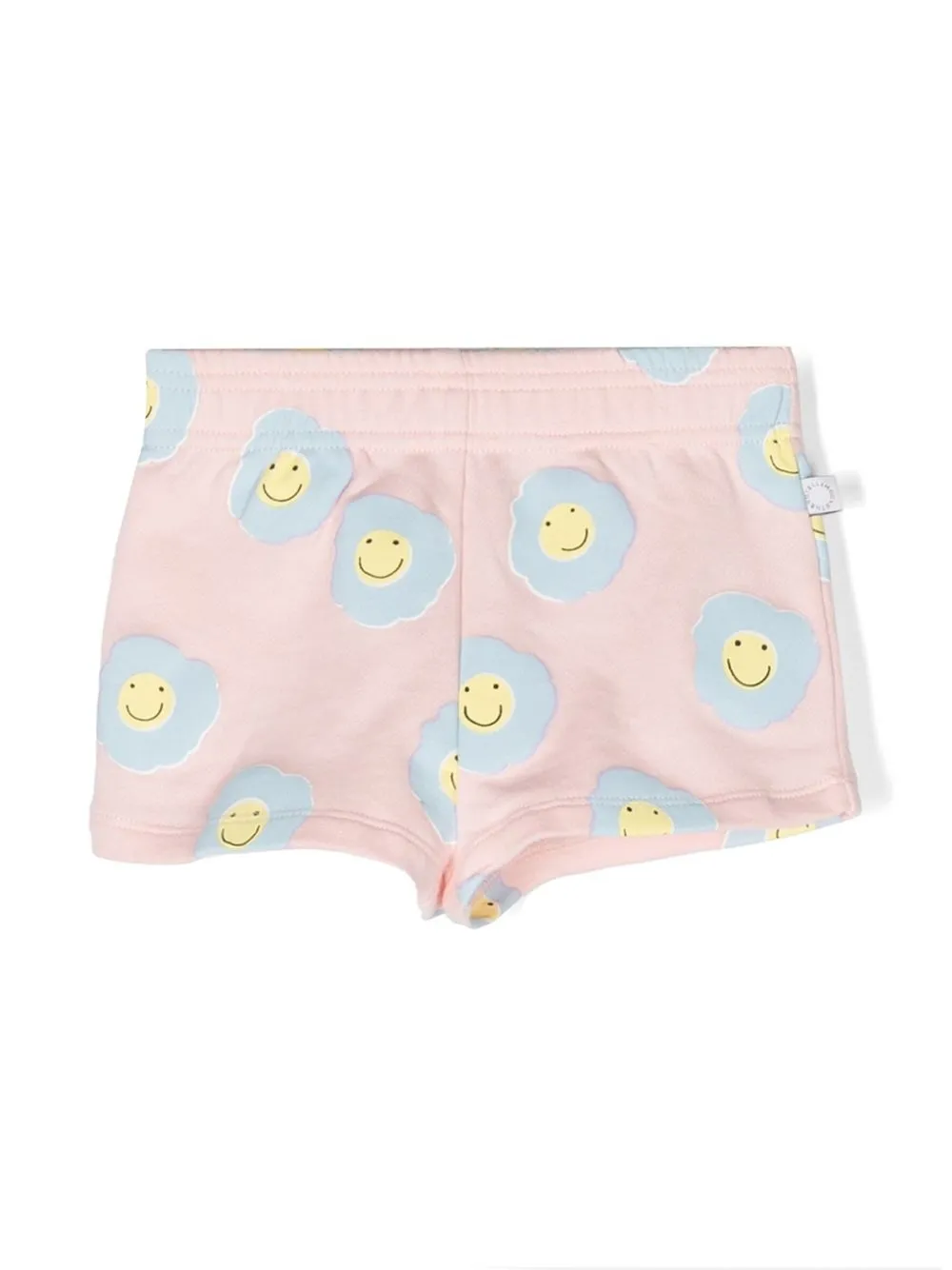 

Stella McCartney Kids smiley-print track shorts - Pink