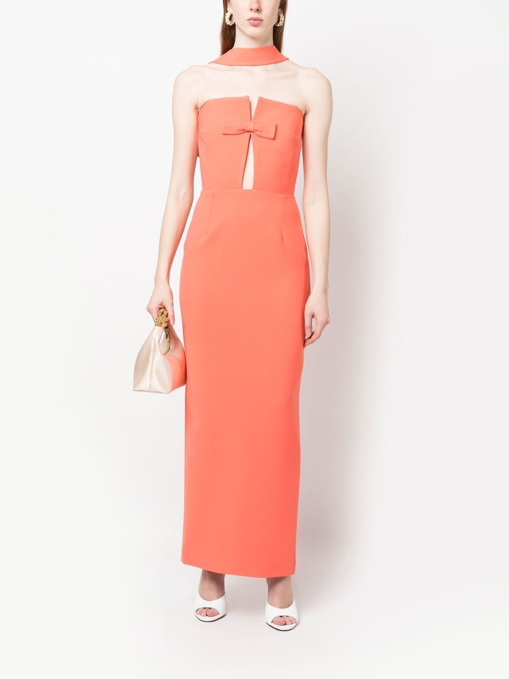 NEW ARRIVALS Jurk met strikdetail - Oranje