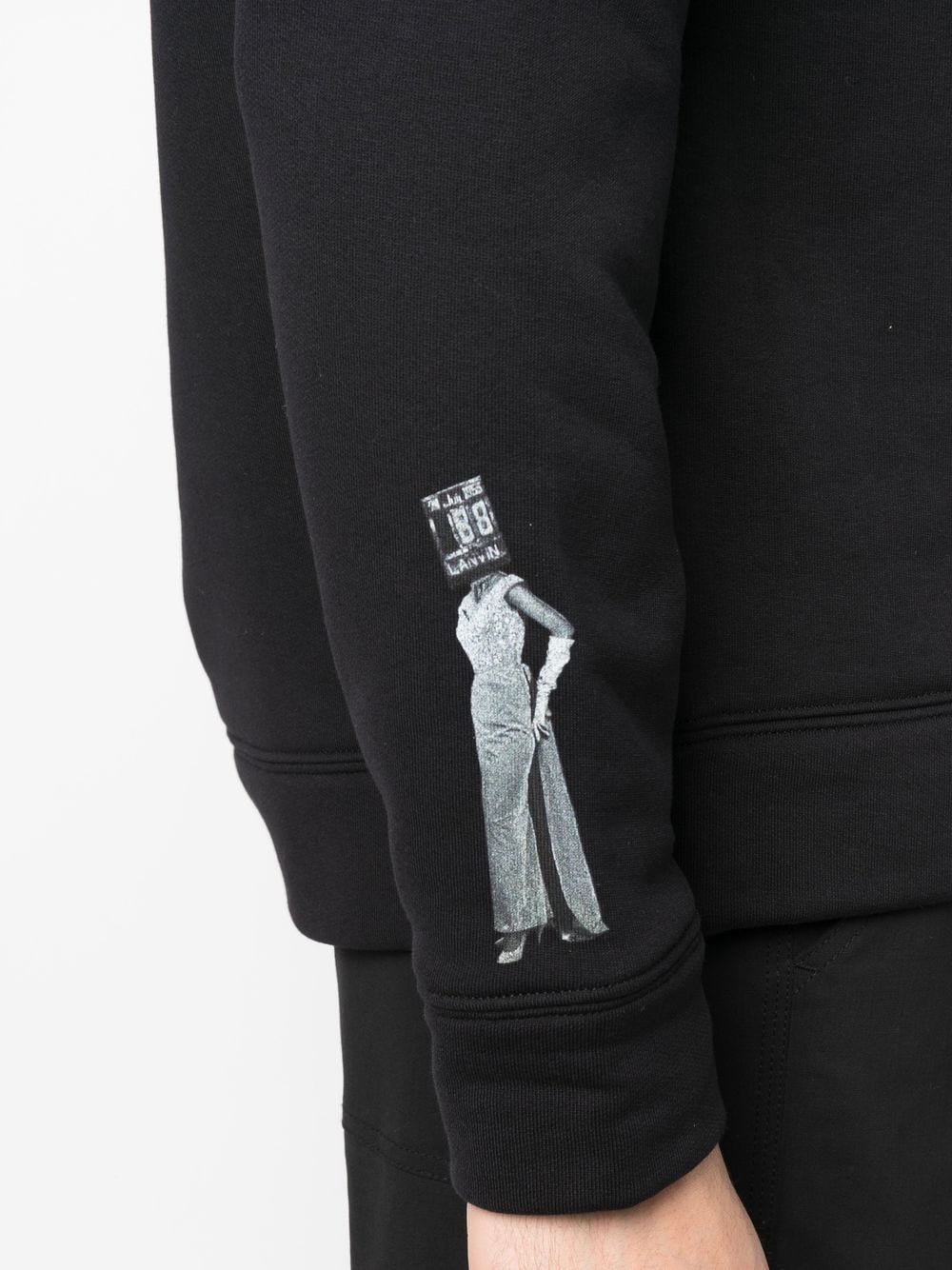 Shop Lanvin Photograph-print Long-sleeve Sweatshirt In Schwarz