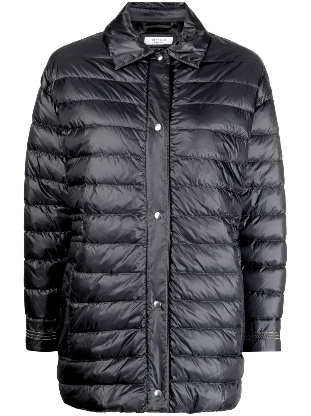 

Peserico padded single-breasted coat - Grey