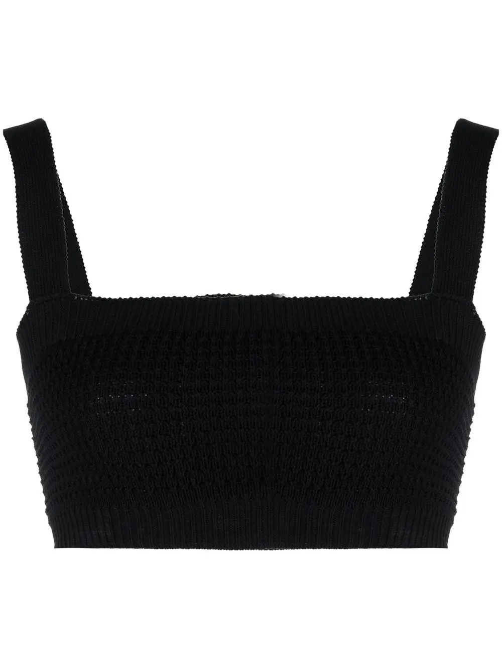Loulou Studio Senna Knit Crop Top In Black