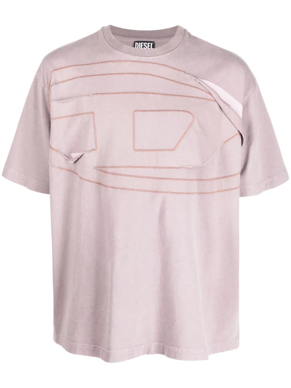 Diesel logo-stamp short-sleeve T-shirt - Purple