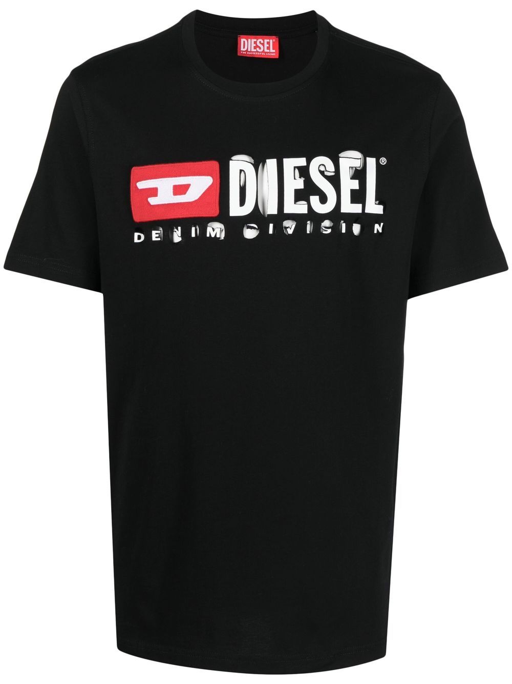 Diesel Logo-print Organic Cotton T-shirt In Black