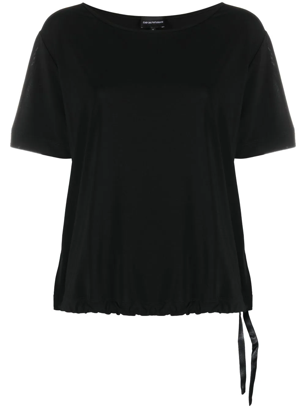 

Emporio Armani side-tie detail T-shirt - Black