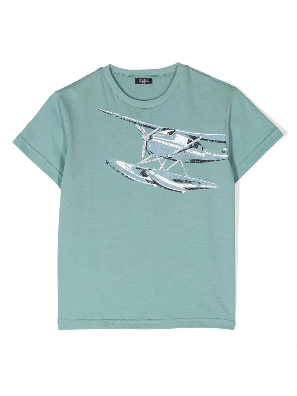 

Il Gufo graphic-print cotton T-shirt - Green