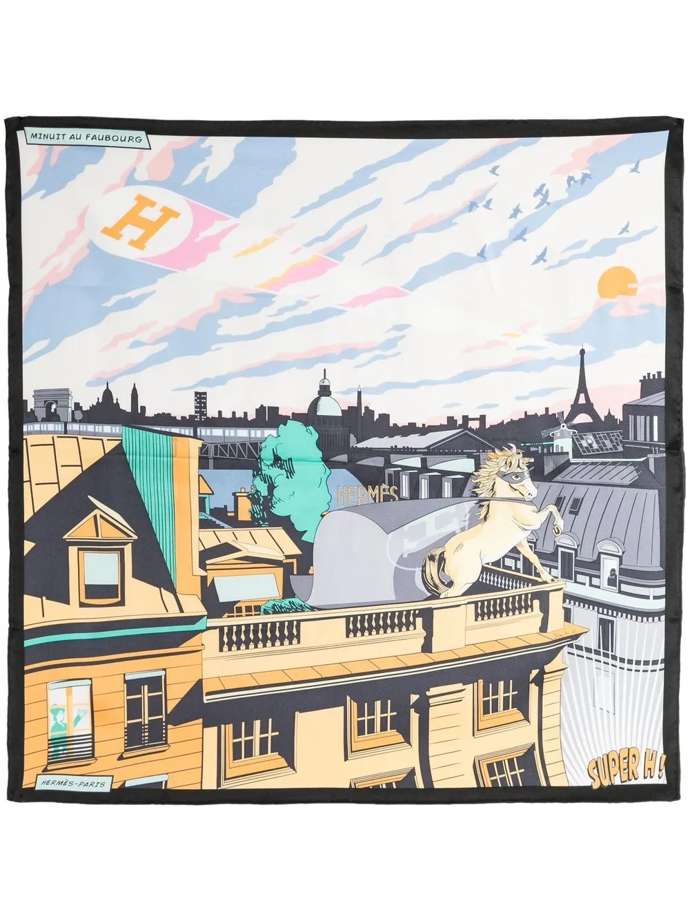

Hermès pre-owned Minuit au Faubourg silk scarf - Multicolour