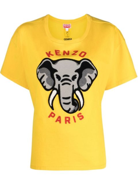 Kenzo Elephant-embroidered T-shirt Women