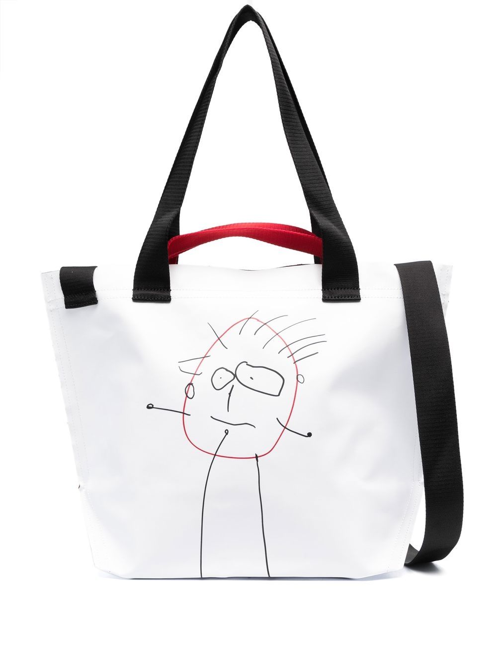 Image 1 of Plan C graphic-print shoulder bag