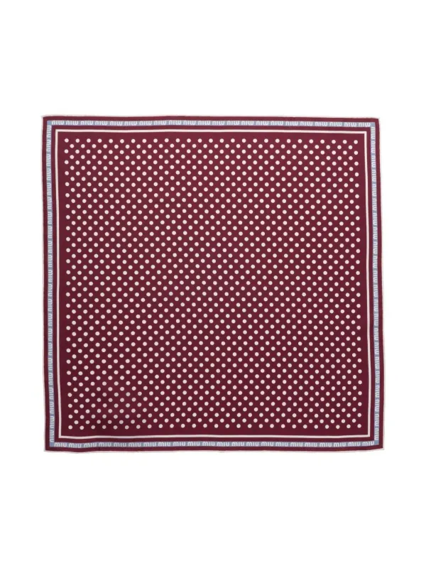 Miu Miu Silk Polka dot-print Scarf | Red | FARFETCH