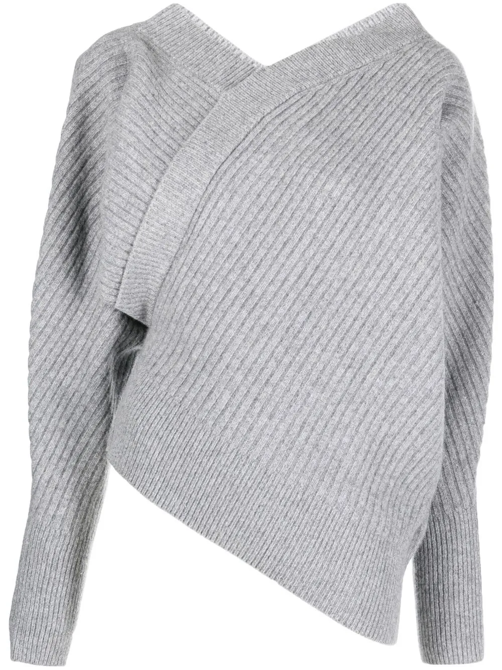 

LVIR asymmetric ribbed jumper - Grey
