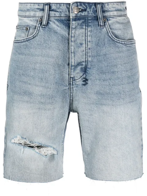 logo-patch denim shorts