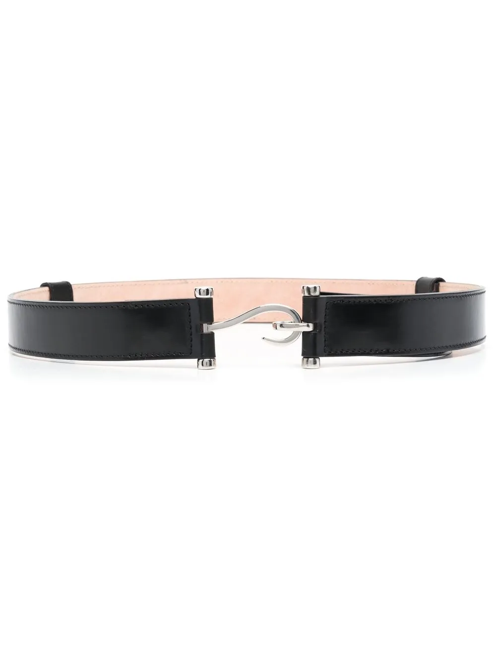 

Edhen Milano Comporta hook-buckle leather belt - Black