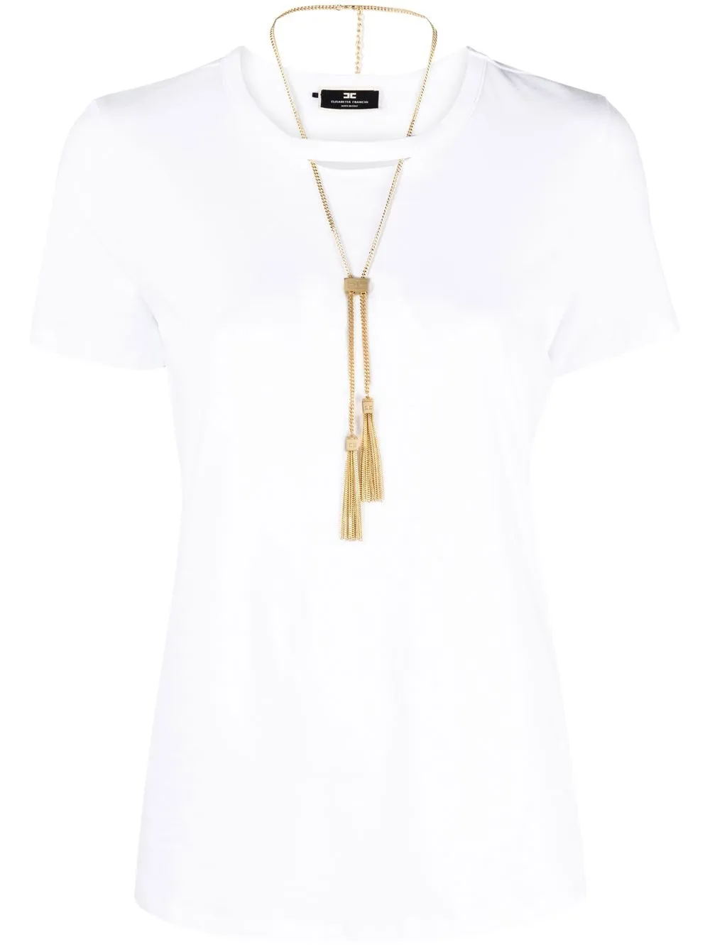 

Elisabetta Franchi round-neck cotton T-shirt - White