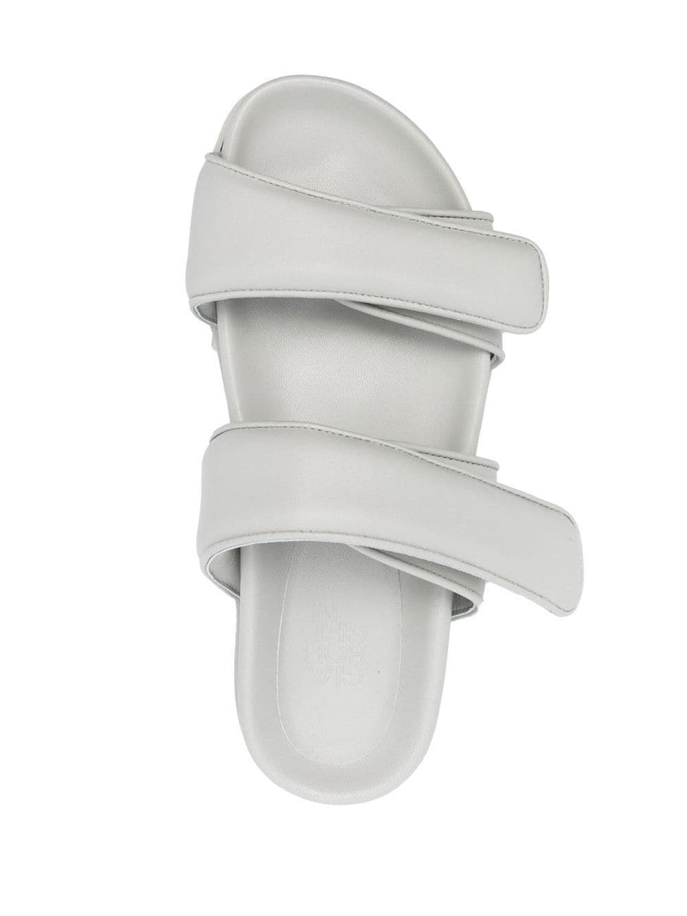Shop Gia Borghini Perni 11 Double-strap Slides In Grey