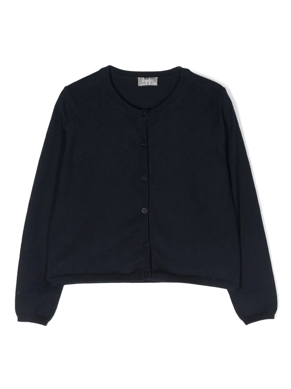 

Il Gufo round neck fine knit cardigan - Blue