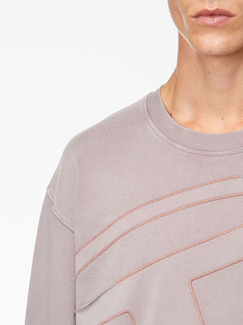 Diesel ripped-detail cotton sweatshirt Men