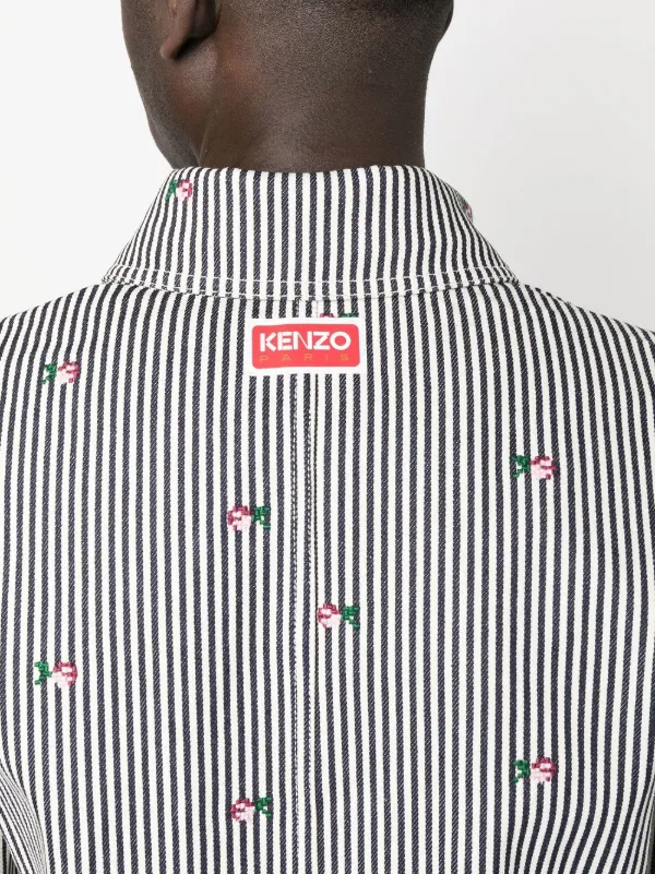 Kenzo フローラル ストライプ シャツジャケット - Farfetch