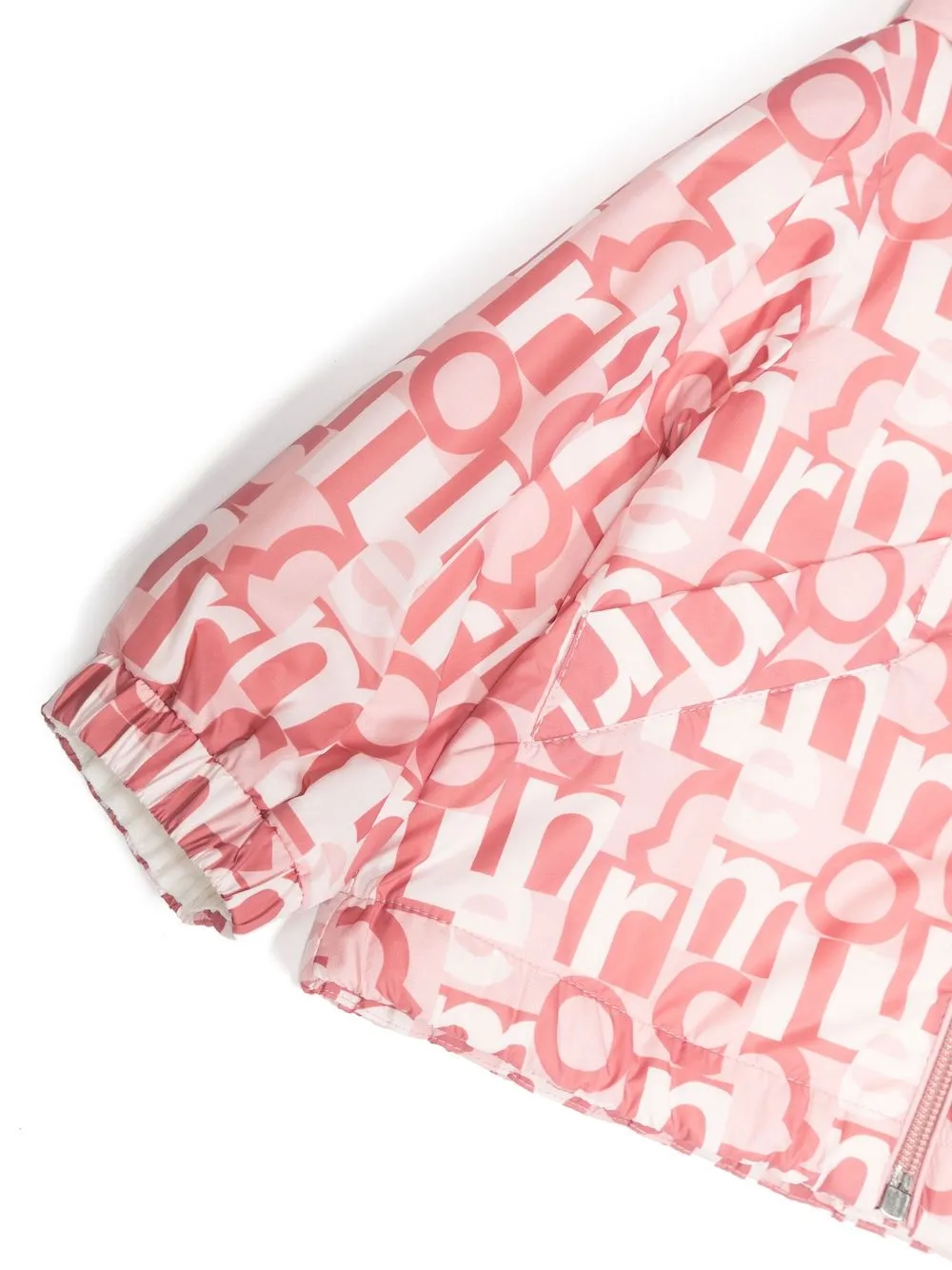  Moncler Enfant All-over Logo Print Jacket - Pink 