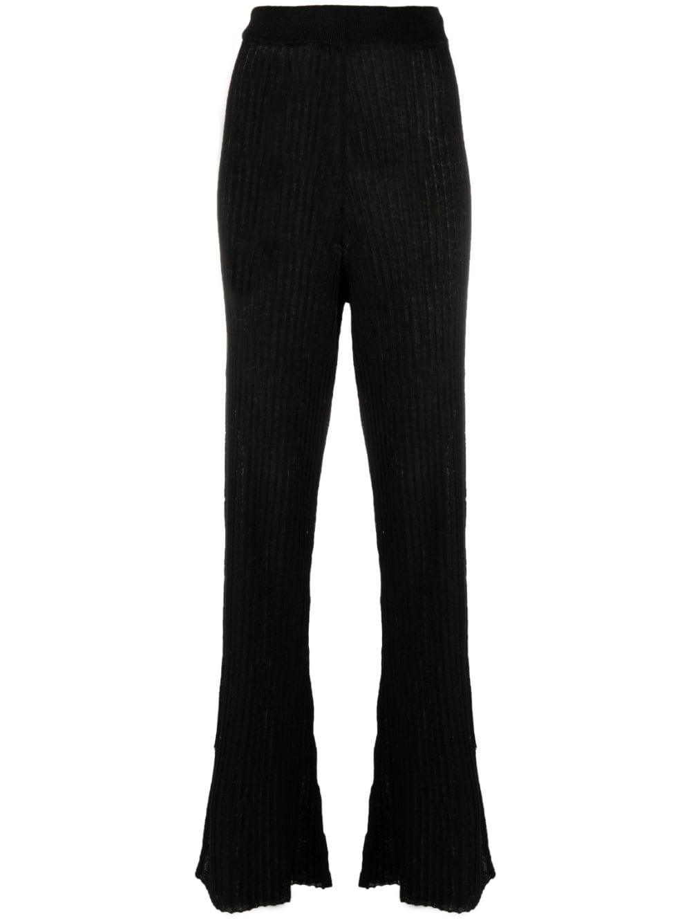 Rodebjer High-waist Flared Trousers In 9999 Black