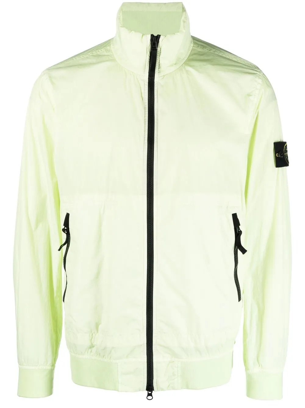 

Stone Island logo-detail zip-up jacket - Green