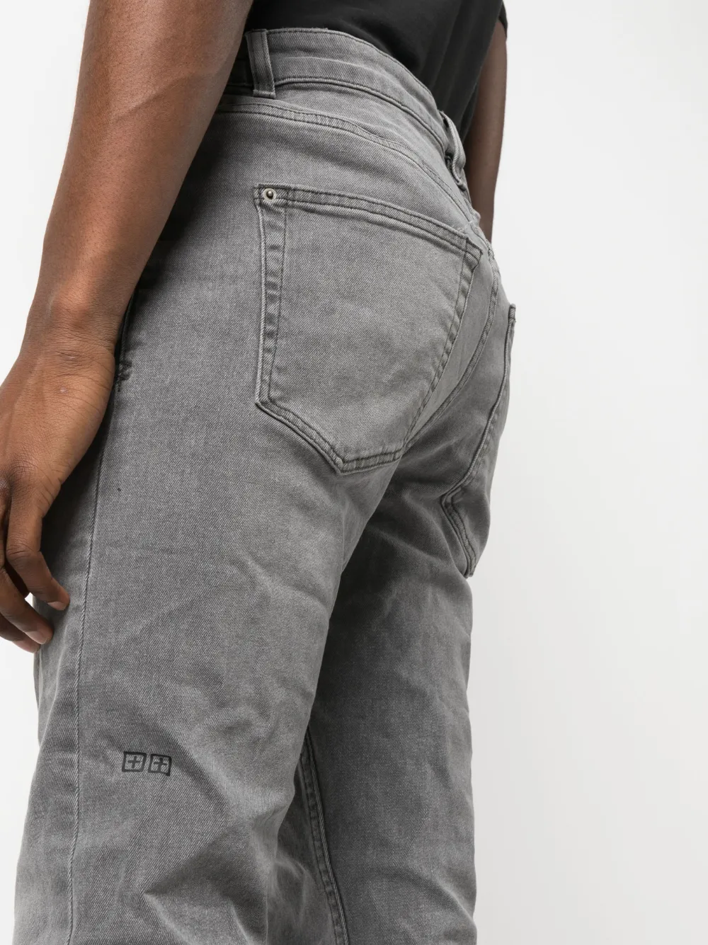 Ksubi Mid-rise Stonewashed Jeans In Grau