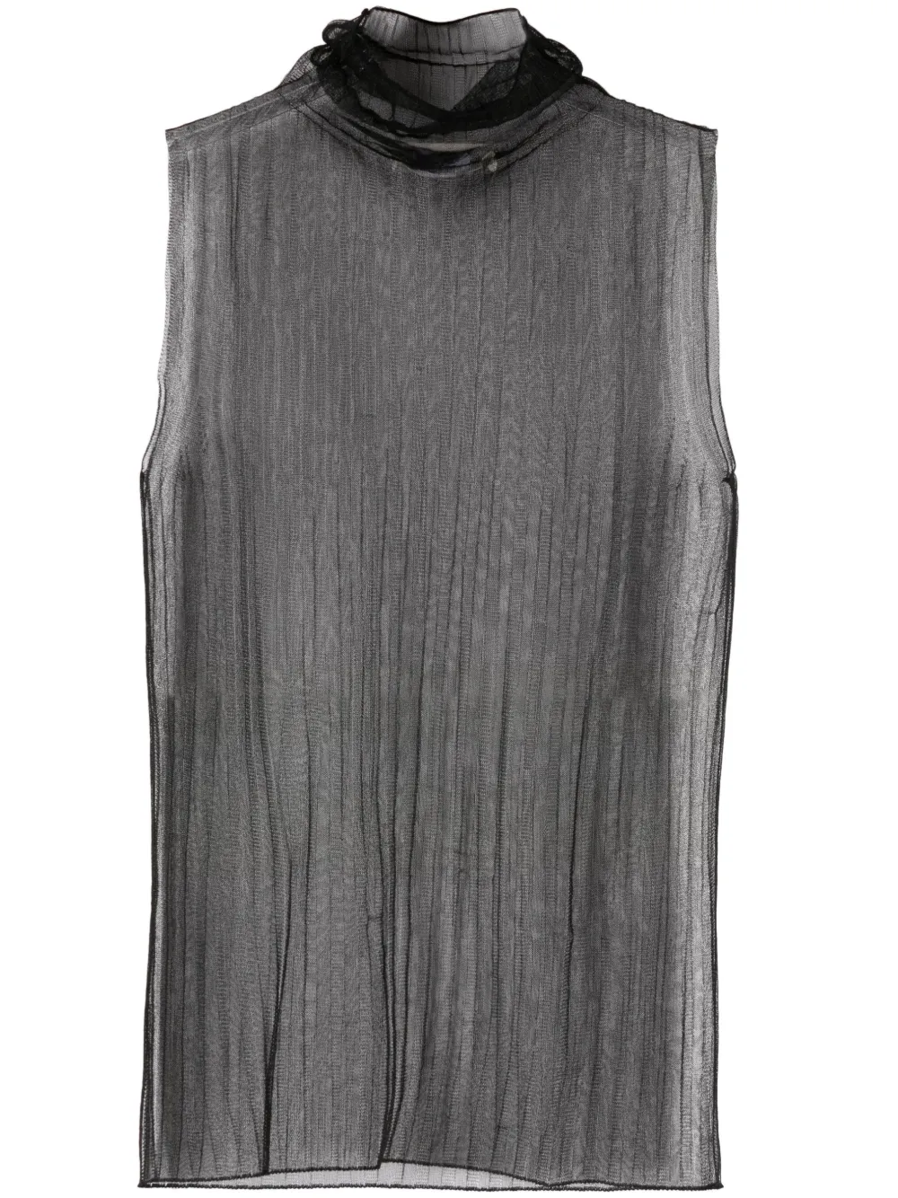 Juneyen semi-sheer sleeveless top