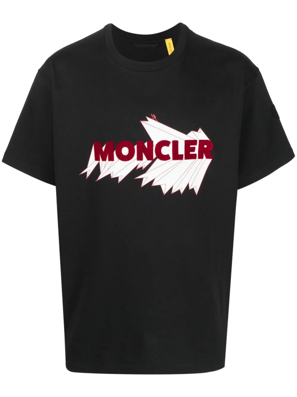 

Moncler flocked logo-print T-shirt - Black