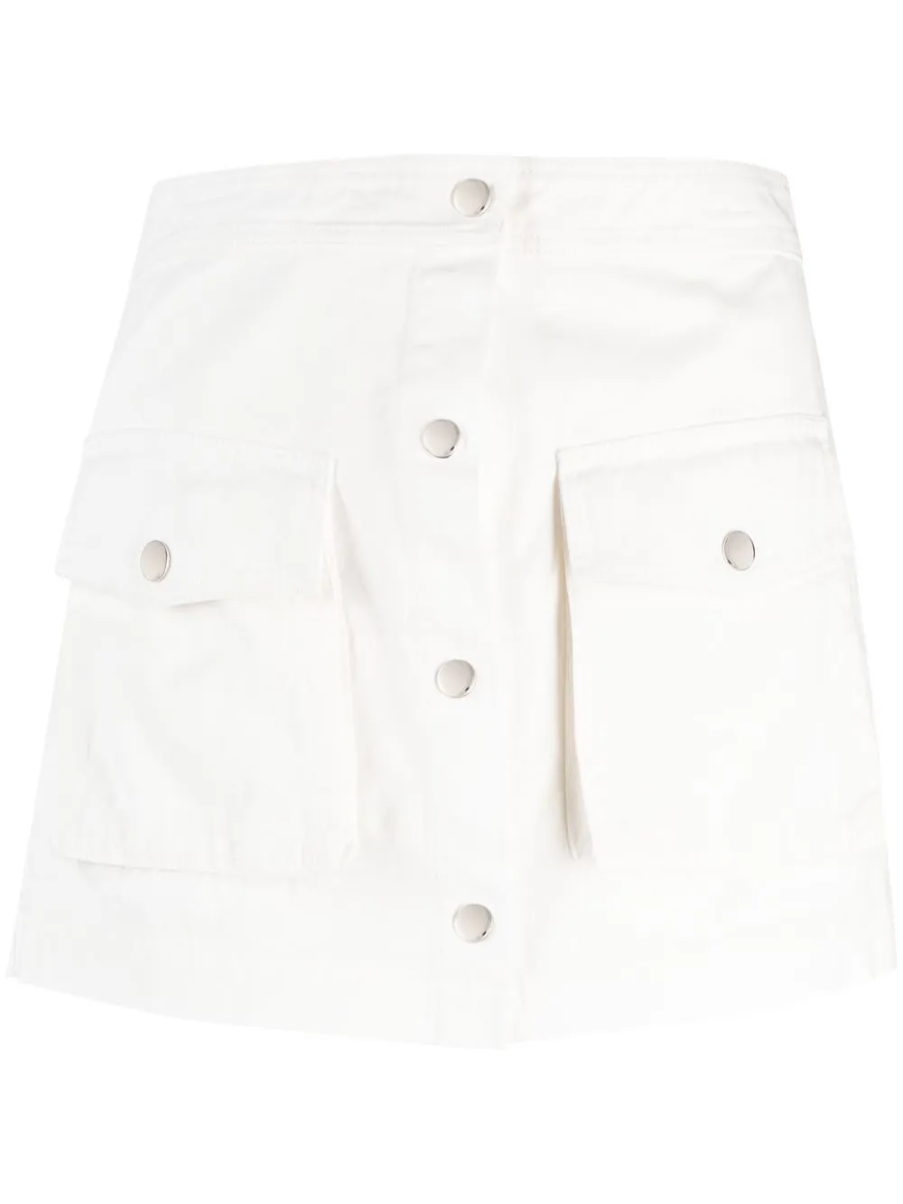 Staud High-waisted Cotton Shorts In Nude
