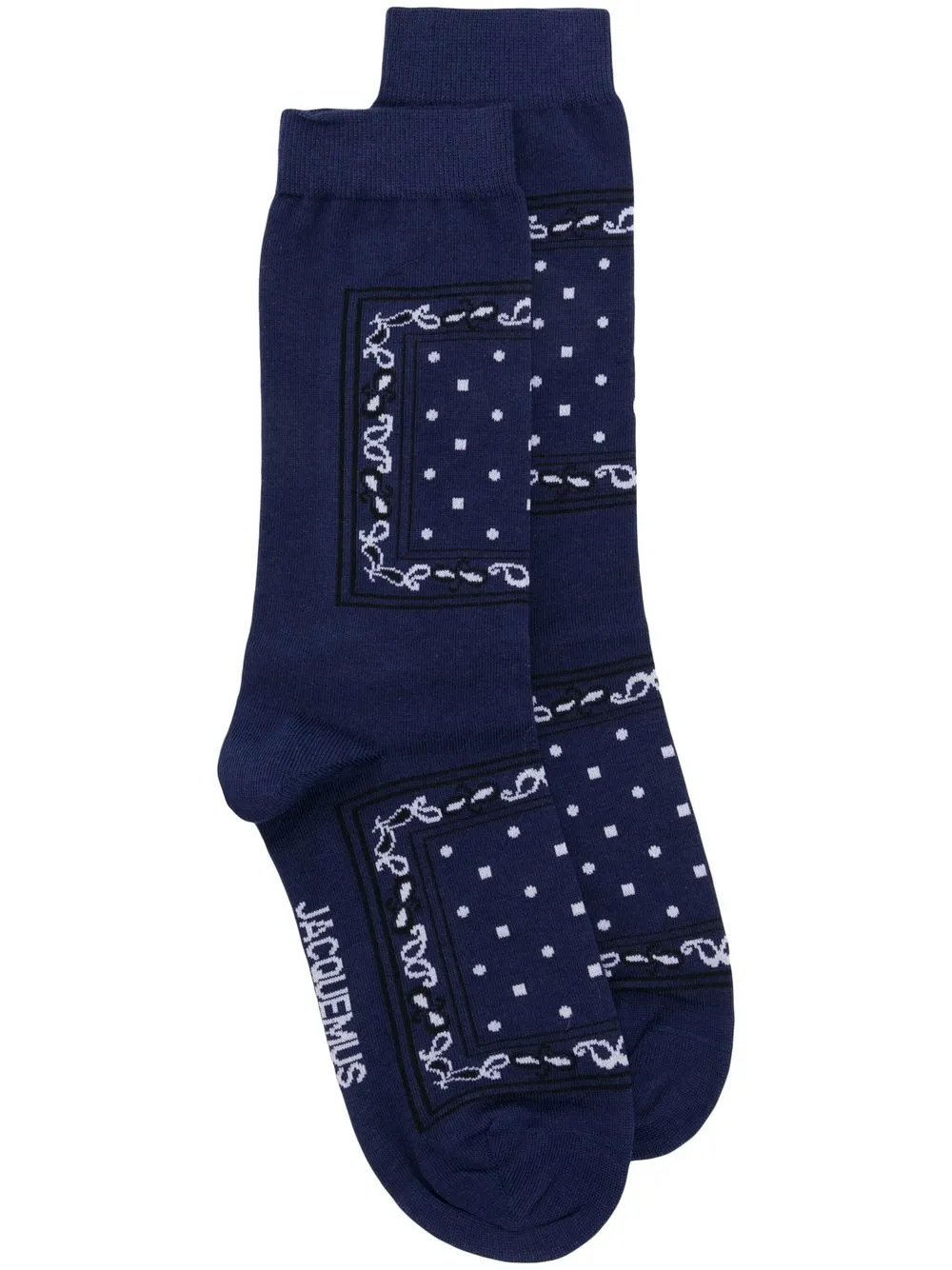 

Jacquemus intarsia-knit ankle socks - Blue