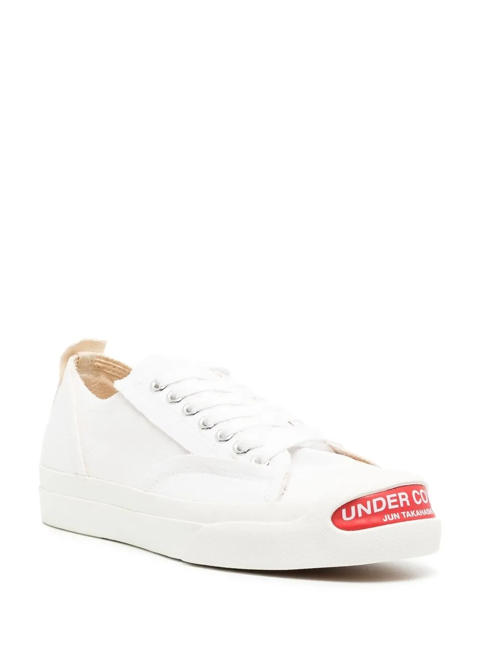 Shop Undercover Logo-print Low-top Sneakers In Weiss