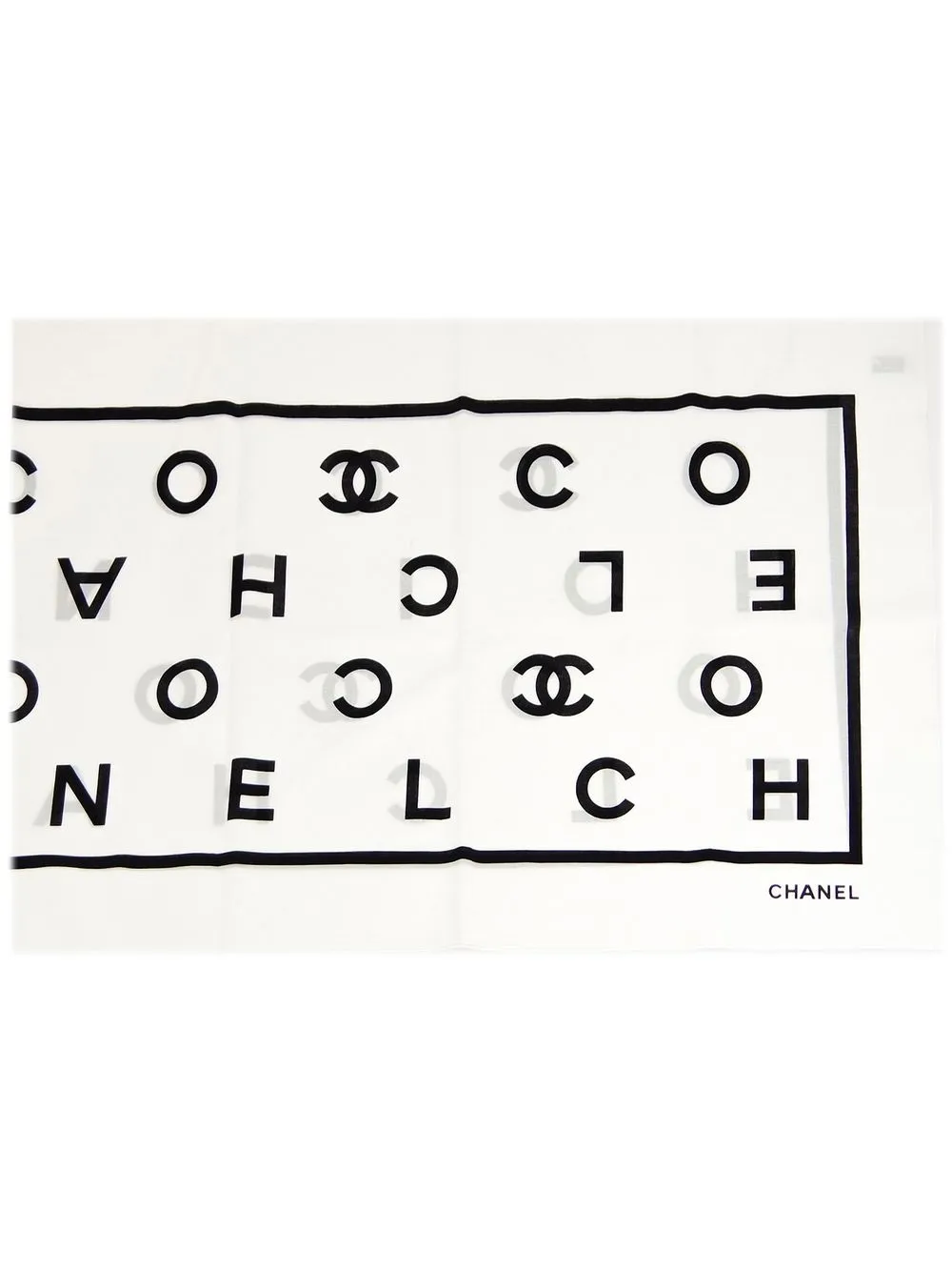 

CHANEL Pre-Owned 1990-2000 Coco print scarf - White