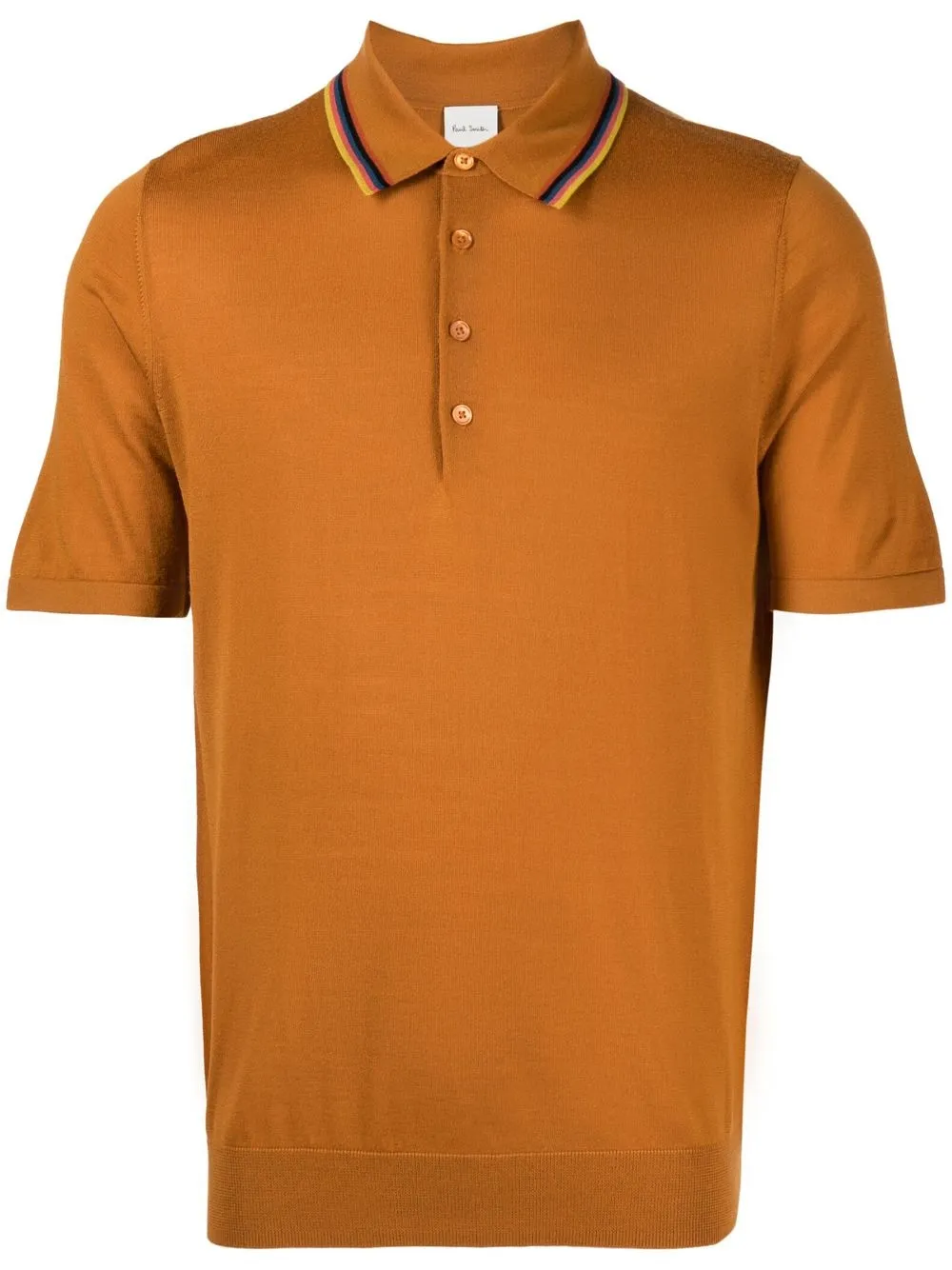 

Paul Smith stripe-trim detail polo shirt - Orange