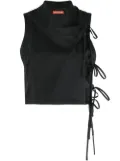 Altuzarra Ellis side-tie sleeveless top - Black