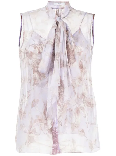 ERDEM floral-print silk blouse