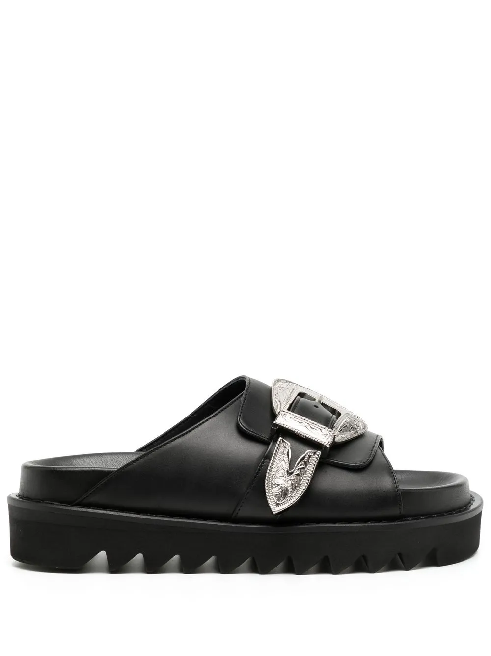 

Toga Pulla leather buckled sandals - Black