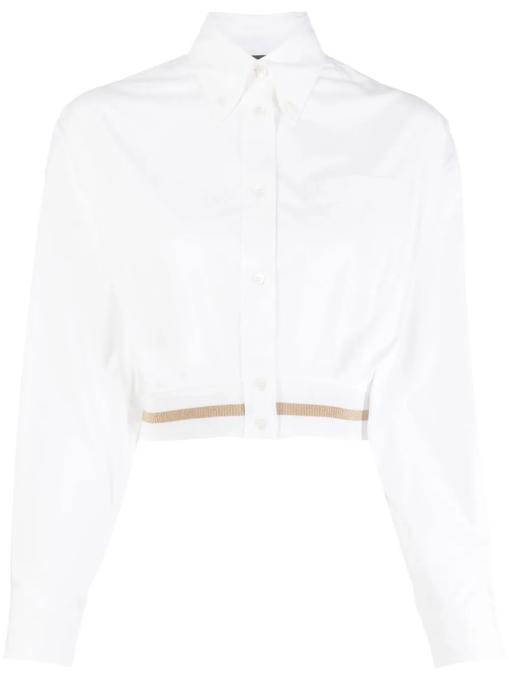 

Lorena Antoniazzi classic collar white detailed jacket