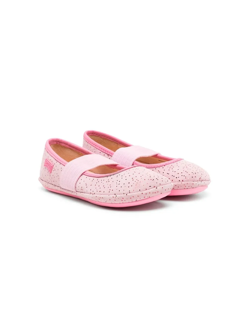 

Camper Kids spotty elasticated-strap ballerinas - Pink