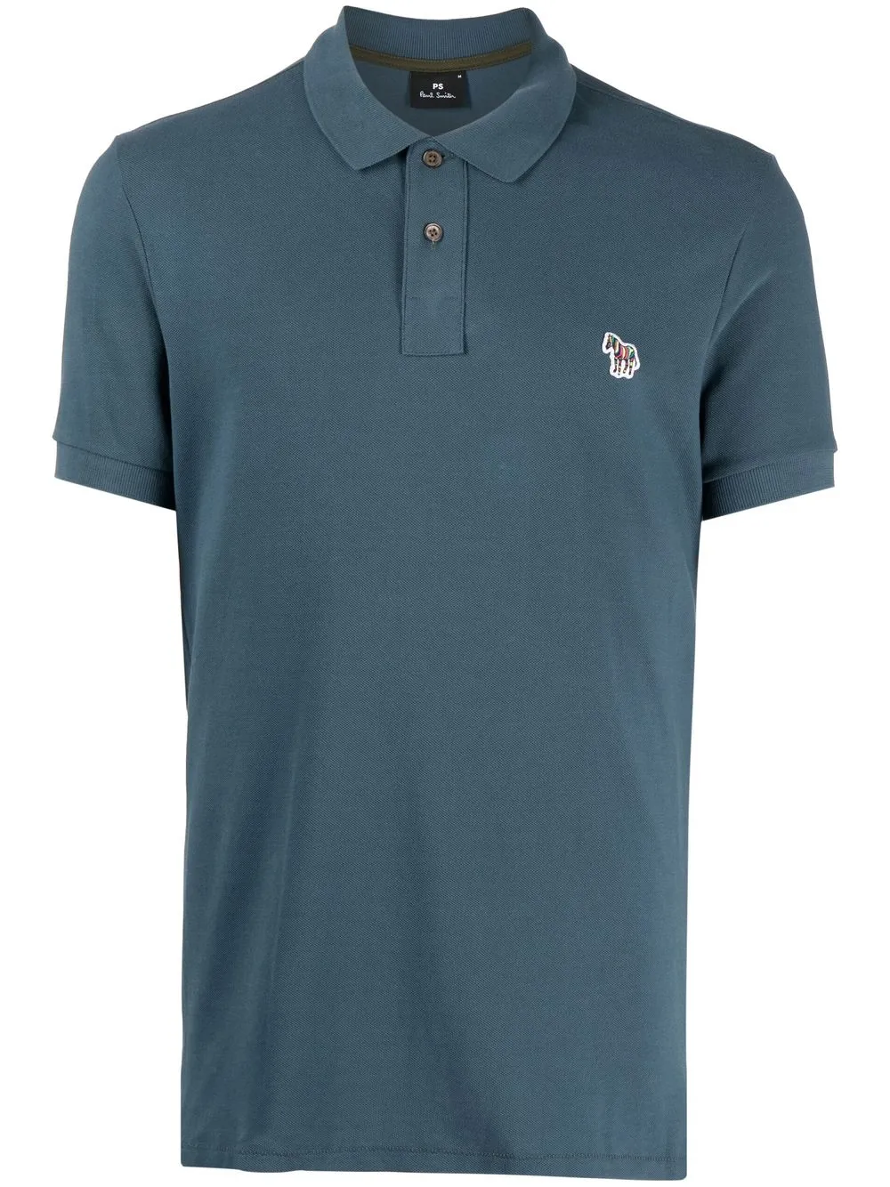 

PS Paul Smith zebra-patch polo shirt - Blue