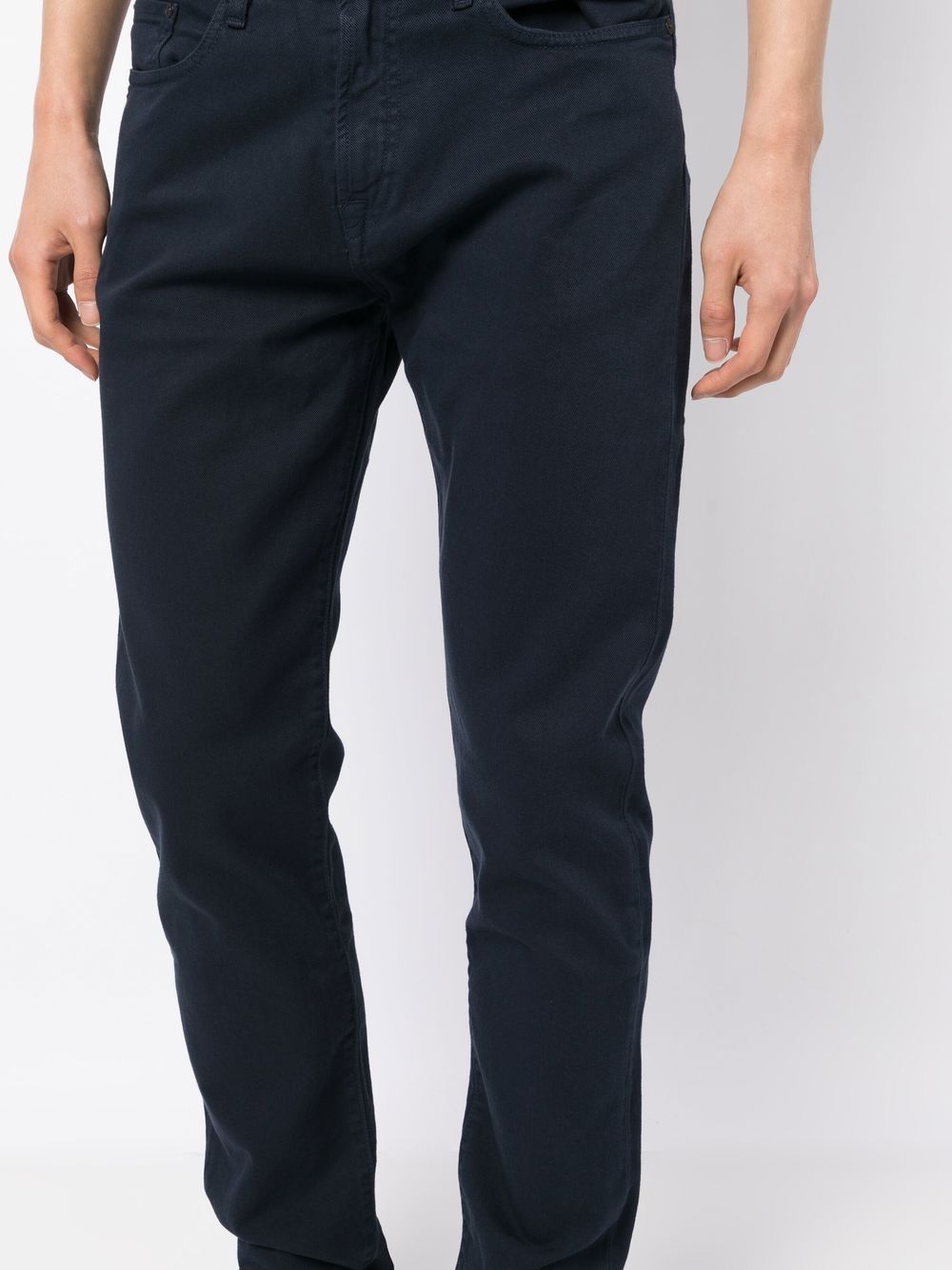 Shop Ps By Paul Smith Slim-fit Garment-dyed Jeans In 蓝色