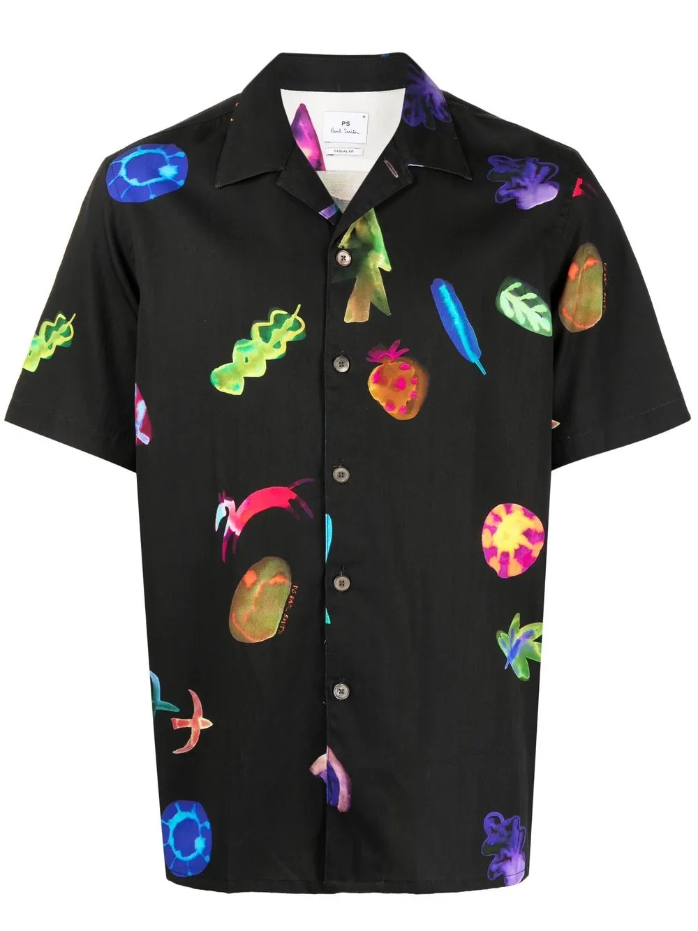 

PS Paul Smith graphic-print short-sleeve shirt - Black