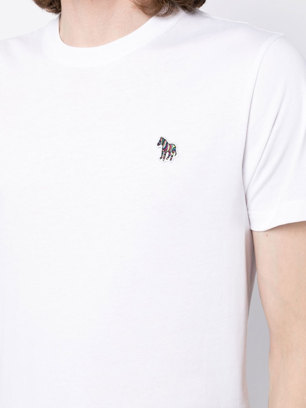 Shop Ps By Paul Smith Plain Cotton T-shirt In 白色
